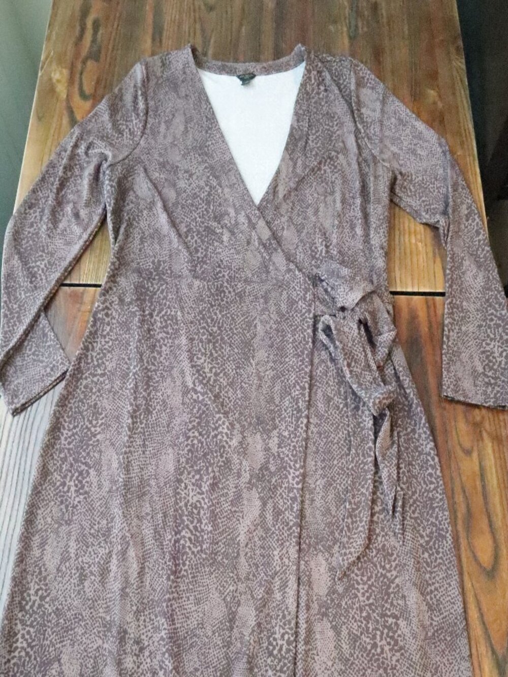 Ann Taylor Snake Print Wrap Dress